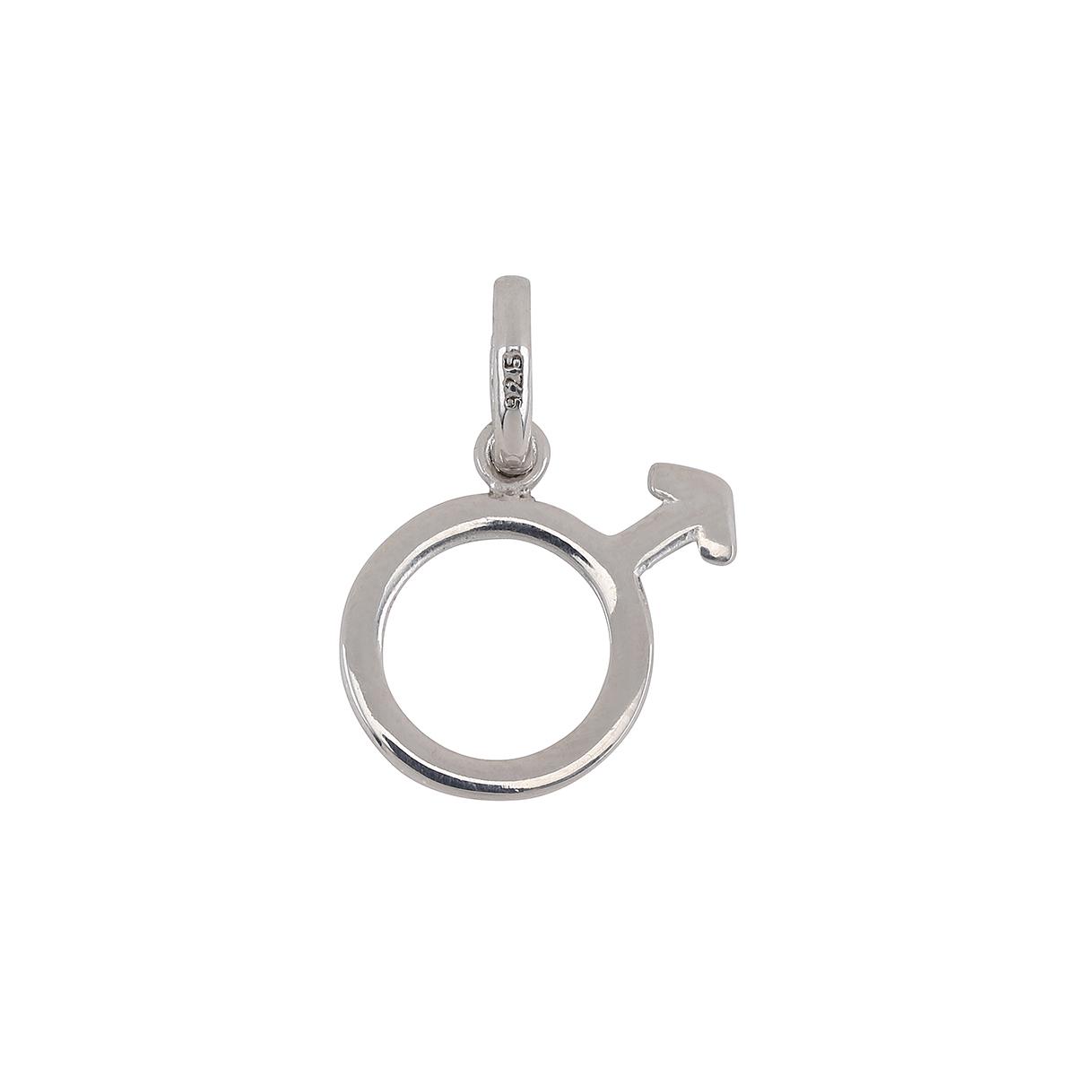 Rhod. silver pendant/charm boy 