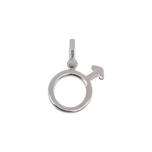Rhod. silver pendant/charm boy 